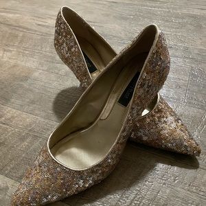 Beautiful Champagne Sequins Heels